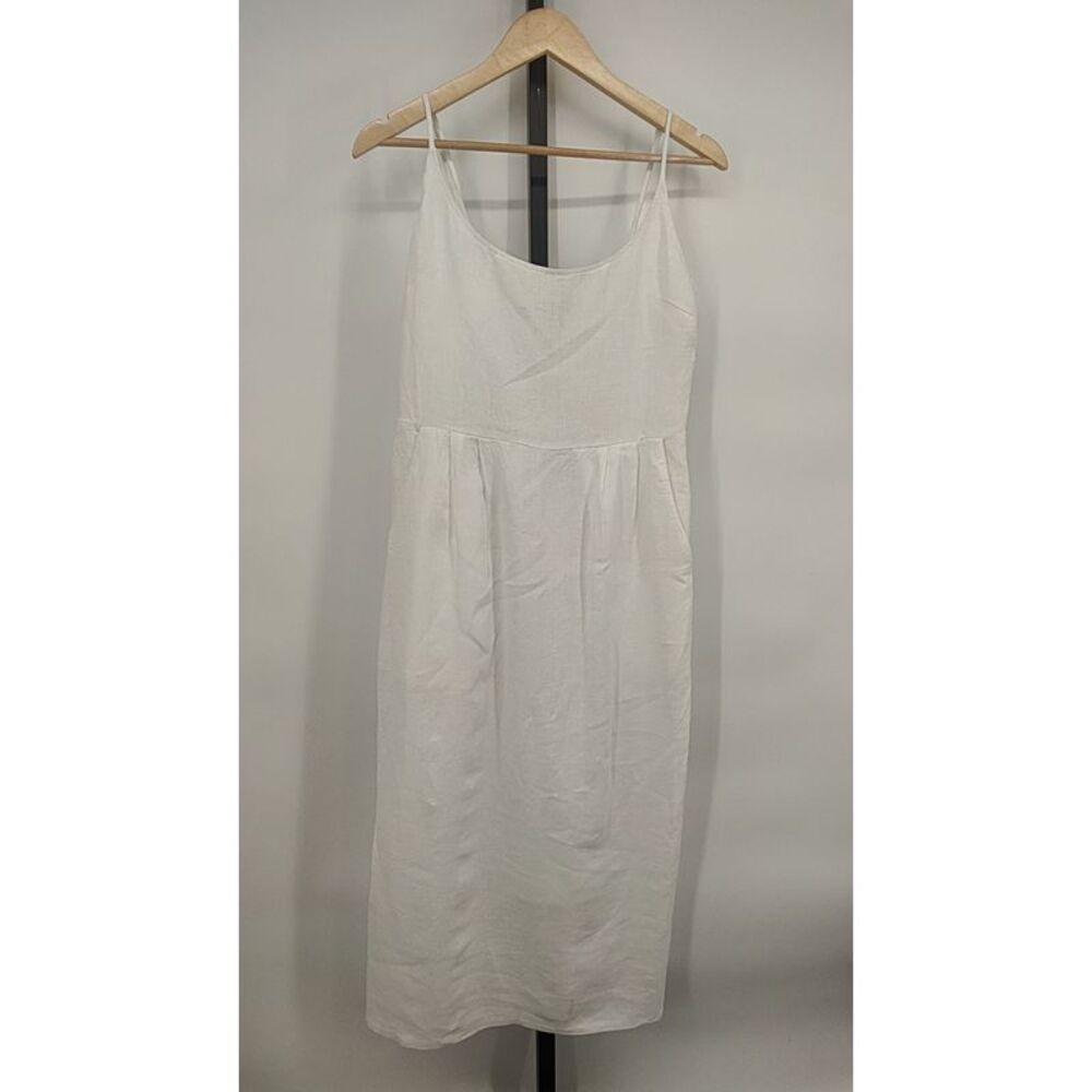 Quince White Linen Slip Dress